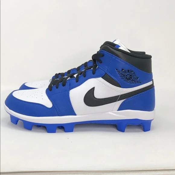 Air Jordan 1 Retro MCS Baseball Cleats Game Royal Black AV5353-411 - Size 11 - Picture 7 of 14